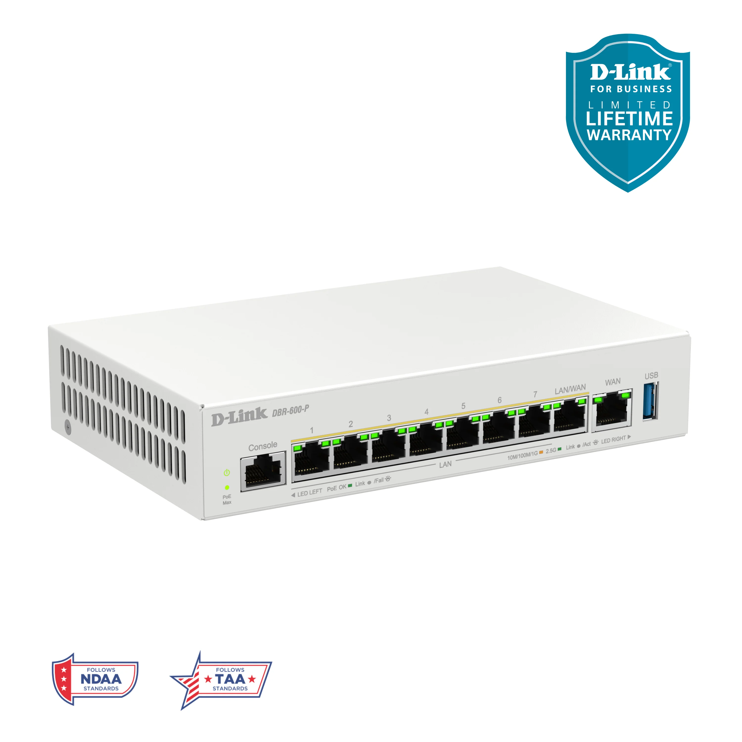 D-Link Guardian 600 PoE Multi-Gig Business Router (DBR-600-P) Premium Router with Multi-WAN Failover, SPI Firewall, 8x 2.5GbE PoE+ LAN, VPN - Image 15