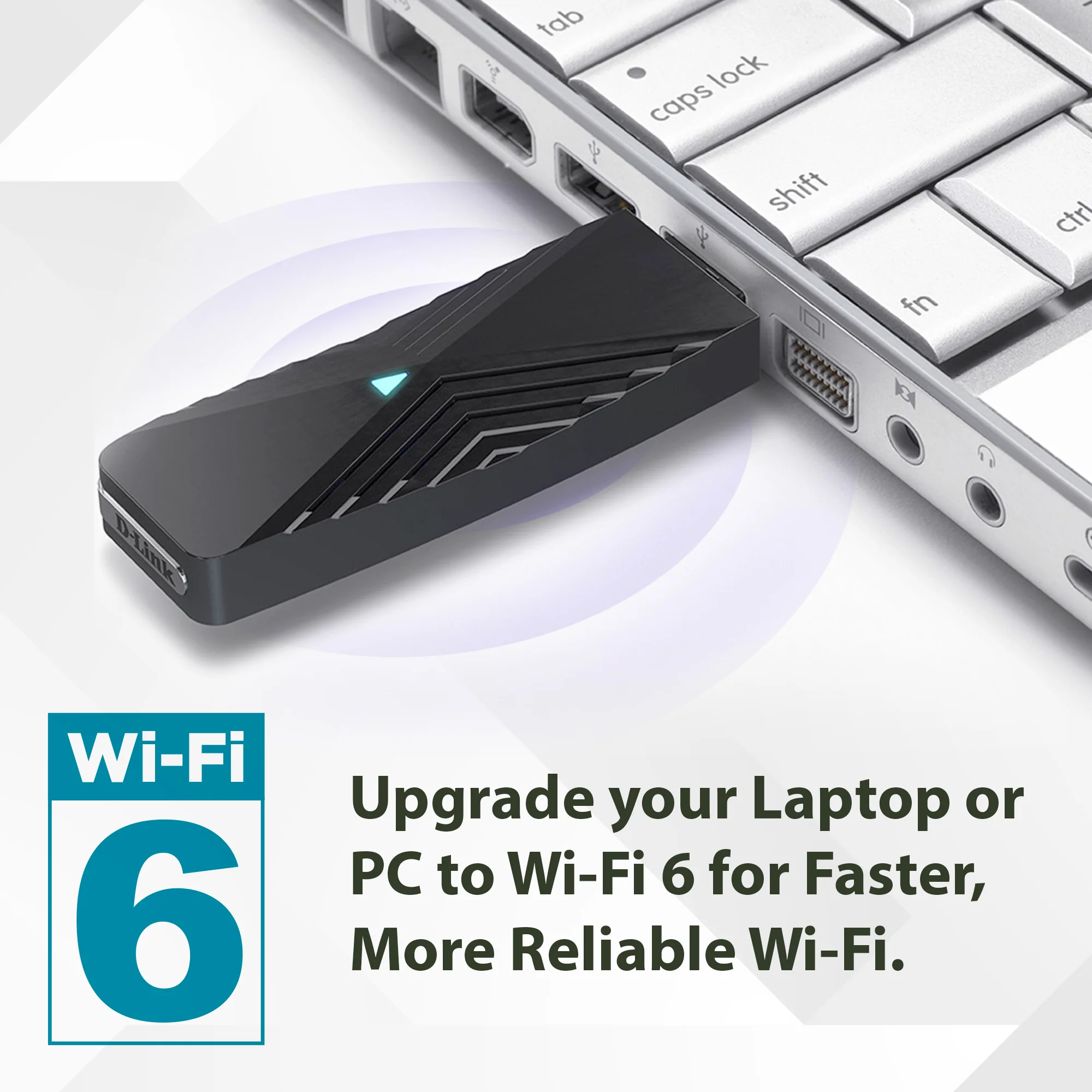 D-Link Wi-Fi 6 AX1800 Gigabit USB 3.0 Adapter with Cradle for Upgrading Desktop & Laptop PCs  - (DWA-X1850-B1) - Image 4