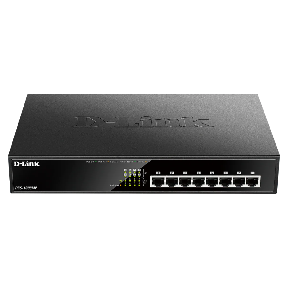 D-Link 8-Port Gigabit PoE+ Unmanaged/Plug and Play Switch | 8 PoE+ Ports (125W PoE Power Budget) | Desktop/Rackmount | Fanless - (DGS-1008MP) - Image 8