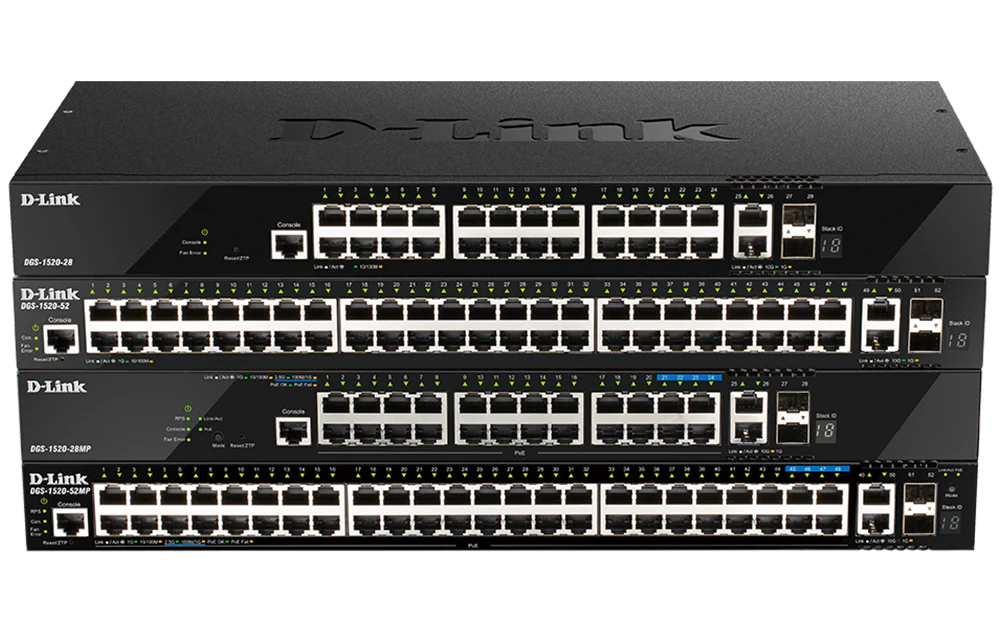 D-Link 52-Port Managed Stackable Multi-Gigabit PoE+ Switch| 44 Gigabit PoE+ Ports+ 4 Multi-Gigabit PoE Ports + 4 10G SFP+ Ports | 740W (DGS-1520-52MP) - Image 4
