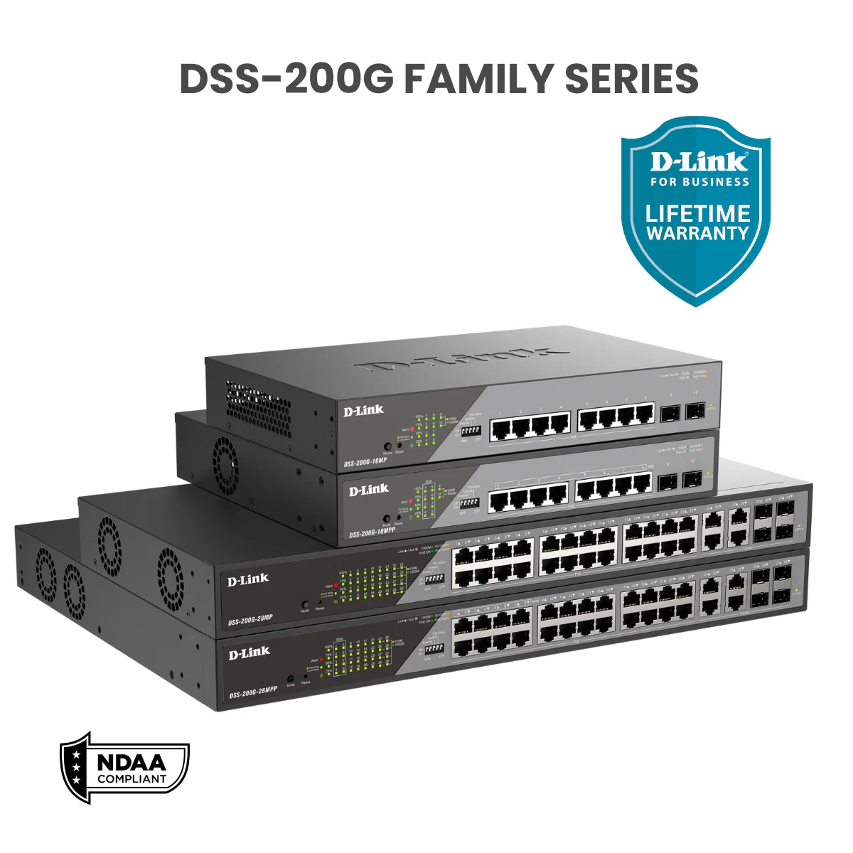 D-Link 10-Port Gigabit PoE++ Smart Managed Switch (242W PoE Budget) with 2 SFP Ports - (DSS-200G-10MPP) - Image 10