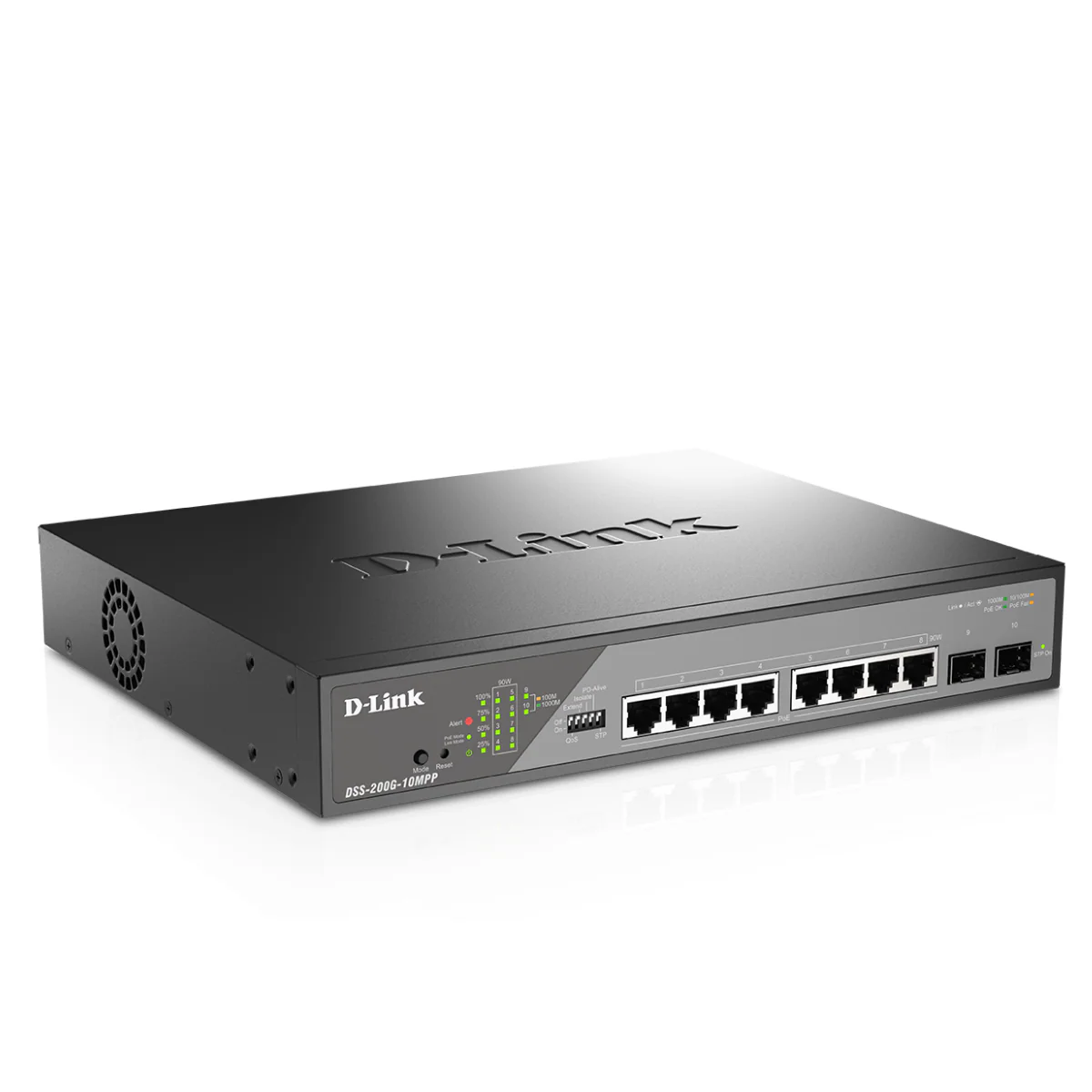D-Link 10-Port Gigabit PoE++ Smart Managed Switch (242W PoE Budget) with 2 SFP Ports - (DSS-200G-10MPP) - Image 12