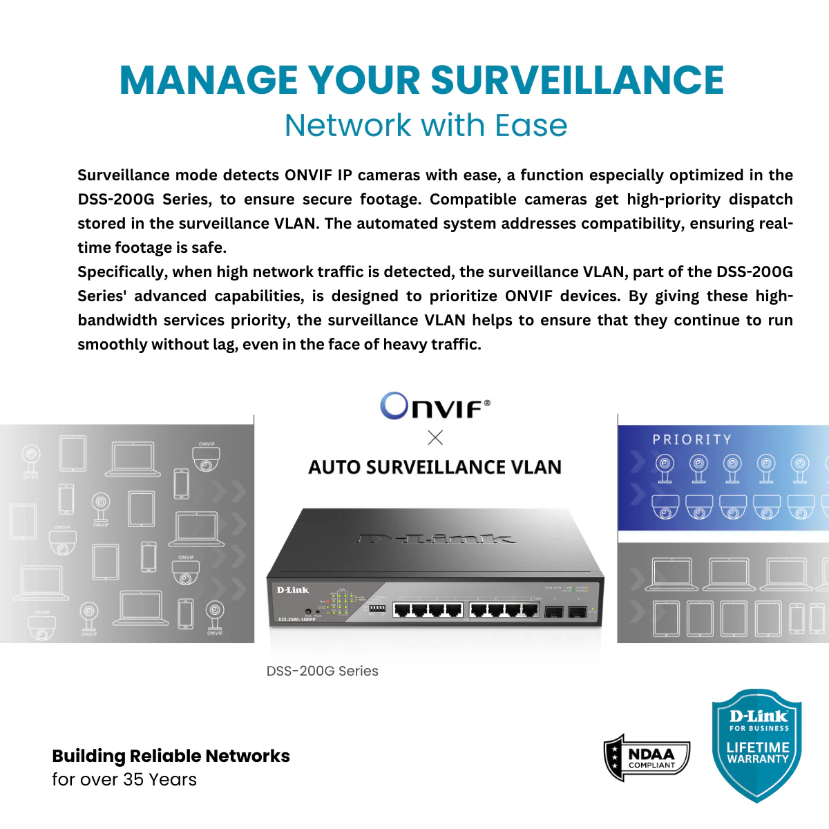 D-Link 10-Port Gigabit PoE++ Smart Managed Switch (242W PoE Budget) with 2 SFP Ports - (DSS-200G-10MPP) - Image 4