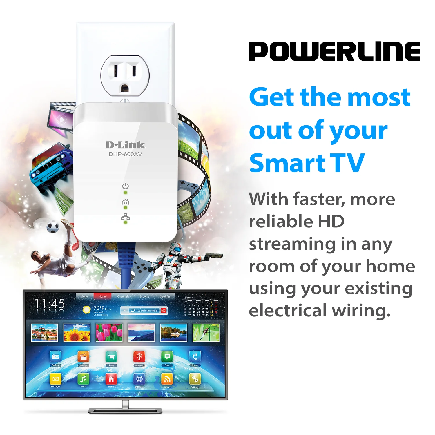 D-Link PowerLine AV2 1000 Gigabit Starter Kit - DHP-601AV - Image 2
